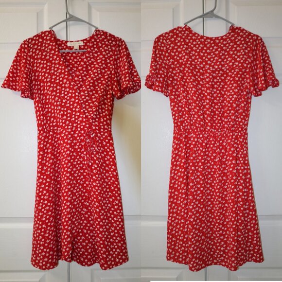 Red Floral Summer Dress - Picture 2 of 5